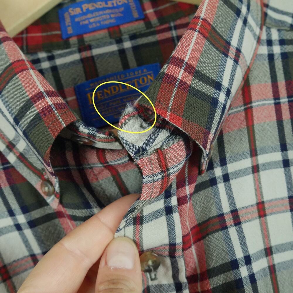 Pendleton Large Button Down Shirt Wool Plaid Heri… - image 3